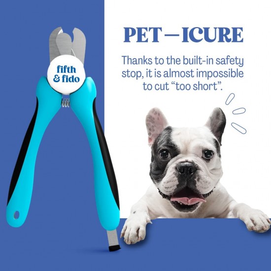 Dog Nail Clippers - Best Pet Claw Trimmer - Easy and Painless Pet Grooming (Puppies and Cats) - Medical Grade Stainless Steel - Includes Safety Guard and Nail File Dog Nail Clippers - Best Pet Claw Trimmer - Easy and Painless Pet Grooming (Puppies and Cats) - Medical Grade Stainless Steel - Includes Safety Guard and Nail File