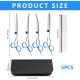 Dog Scissors, 5-in-1 Dog Scissors Set, Dog Shears, Curved, Stainless Steel Dog Grooming Set, with Steel Comb and Leather Case for Dogs, Cats, Pets
