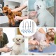 Dog Scissors, 5-in-1 Dog Scissors Set, Dog Shears, Curved, Stainless Steel Dog Grooming Set, with Steel Comb and Leather Case for Dogs, Cats, Pets
