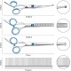 Dog Scissors, 5-in-1 Grooming Scissors for Dogs, 4CR Dog Scissors Set Professional with Round Safety Tip, Stainless Steel Cat Grooming Thinning Scissors, Thinning, Straight Scissors, Curved Scissors