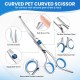 Dog Scissors, 5-in-1 Grooming Scissors for Dogs, 4CR Dog Scissors Set Professional with Round Safety Tip, Stainless Steel Cat Grooming Thinning Scissors, Thinning, Straight Scissors, Curved Scissors