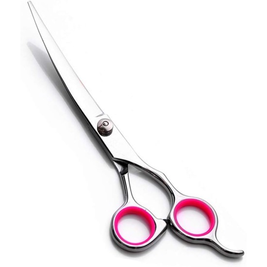 Dog Scissors, 6 Inch Professional Dog Grooming Thinning Scissors & Curved & Straight Hair Scissors, Stainless Steel Curved Fur Scissors for Dogs, Cats, Hair Care