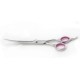 Dog Scissors, 6 Inch Professional Dog Grooming Thinning Scissors & Curved & Straight Hair Scissors, Stainless Steel Curved Fur Scissors for Dogs, Cats, Hair Care
