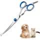 Dog Scissors, Curved, Dog Scissors, Fur Scissors, Dog Cat Grooming Curved Scissors Set, Hair Scissors, Professional Round Cutter, Bent Thinning Scissors, for Cats Dogs (Round Head)