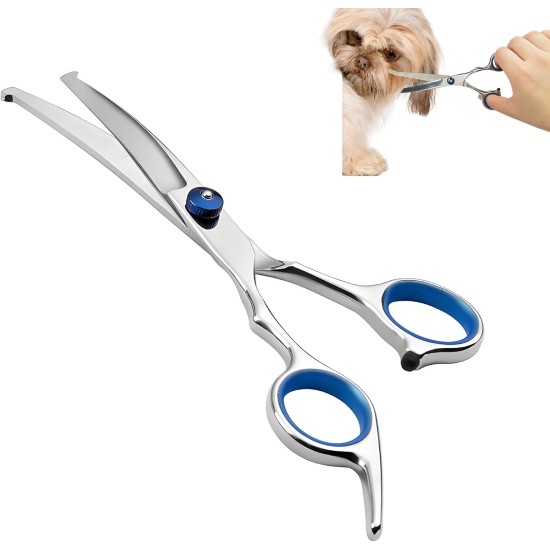 Dog Scissors, Curved Scissors for Dogs and Cats, Safety Round Tip Grooming Scissors, Stainless Steel Fur Scissors for Dogs and Cats Dog Scissors, Curved Scissors for Dogs and Cats, Safety Round Tip Grooming Scissors, Stainless Steel Fur Scissors for Dogs and Cats