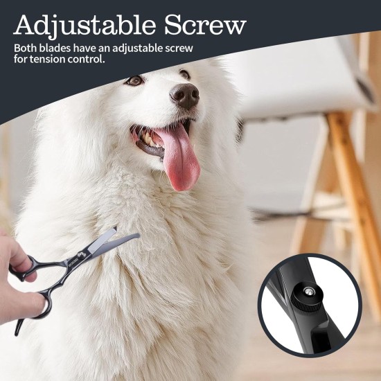 Dog Scissors, Curved Scissors for Dogs and Cats, Safety Round Tip Grooming Scissors, Stainless Steel Fur Scissors for Dogs and Cats Dog Scissors, Curved Scissors for Dogs and Cats, Safety Round Tip Grooming Scissors, Stainless Steel Fur Scissors for Dogs and Cats