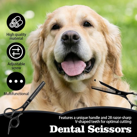 Dog Scissors, Curved Scissors for Dogs and Cats, Safety Round Tip Grooming Scissors, Stainless Steel Fur Scissors for Dogs and Cats Dog Scissors, Curved Scissors for Dogs and Cats, Safety Round Tip Grooming Scissors, Stainless Steel Fur Scissors for Dogs and Cats