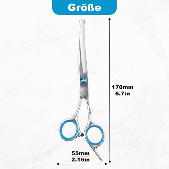 Dog Scissors Curved Stainless Steel Modelling Scissors Dog Hair Cutting Cat Scissors Dog Grooming Scissors for Dogs and Cats Pets Pet Shop Dog Scissors Curved Stainless Steel Modelling Scissors Dog Hair Cutting Cat Scissors Dog Grooming Scissors for Dogs and Cats Pets Pet Shop