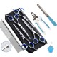 Dog Scissors, Dog Fur Scissors, Hair Scissors Set, Professional 6.5 Inch Grooming Scissors, Dog Set for Grooming, Dog, Cat, Pet (Blue) Dog Scissors, Dog Fur Scissors, Hair Scissors Set, Professional 6.5 Inch Grooming Scissors, Dog Set for Grooming, Dog, Cat, Pet (Blue)