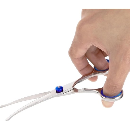 Dog Scissors, Dog Grooming Scissors with Safety Tip, Curved Grooming Scissors, Stainless Steel, Silver Curved Scissors, Cat Grooming Scissors, Dog Grooming Scissors Dog Scissors, Dog Grooming Scissors with Safety Tip, Curved Grooming Scissors, Stainless Steel, Silver Curved Scissors, Cat Grooming Scissors, Dog Grooming Scissors