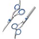 Dog Scissors, Pack of 2 Dog Scissors, Curved Scissors, Dog Fur Scissors for Dogs, Dogs and Cats, Safety Round Tip Grooming Scissors, Stainless Steel Fur Scissors for Dogs and Cats