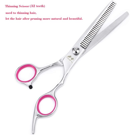 Dog Scissors with Round Tip, 5-in-1 Dog Scissors Set, Stainless Steel Cat Grooming Scissors, Fur Scissors Dogs for Full Body, Face, Nose, Ear (Pink) Dog Scissors with Round Tip, 5-in-1 Dog Scissors Set, Stainless Steel Cat Grooming Scissors, Fur Scissors Dogs for Full Body, Face, Nose, Ear (Pink)