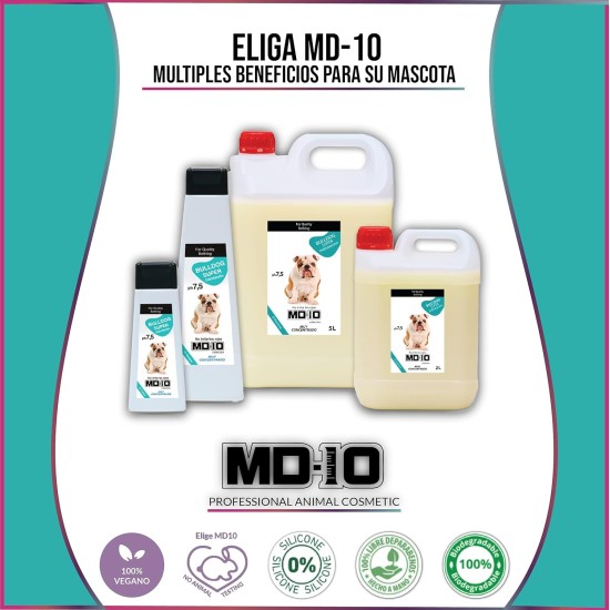 Dog Shampoo Against Itching for English Bulldog with Vitamin D Panthenol - Moisturising and Dermoprotective - Nourishes the pH Value of the Skin - 300 ml - MD-10 Collection Dog Shampoo Against Itching for English Bulldog with Vitamin D Panthenol - Moisturising and Dermoprotective - Nourishes the pH Value of the Skin - 300 ml - MD-10 Collection