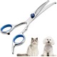 Dog grooming scissors, pet scissors, curved grooming scissors, hair scissors, grooming scissors for dogs and cats with round safety tip, stainless steel grooming scissors for dogs, cats and other Dog grooming scissors, pet scissors, curved grooming scissors, hair scissors, grooming scissors for dogs and cats with round safety tip, stainless steel grooming scissors for dogs, cats and other