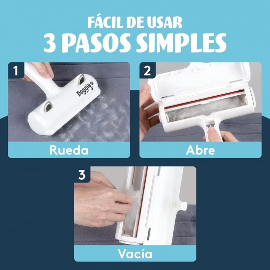 Doggie Pet Hair Remover, Reusable Dog Cat Remover Brush for Sofas, Clothes, Carpets and Car, No Glues or Batteries Doggie Pet Hair Remover, Reusable Dog Cat Remover Brush for Sofas, Clothes, Carpets and Car, No Glues or Batteries