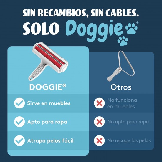 Doggie Pet Hair Remover, Reusable Dog Cat Remover Brush for Sofas, Clothes, Carpets and Car, No Glues or Batteries Doggie Pet Hair Remover, Reusable Dog Cat Remover Brush for Sofas, Clothes, Carpets and Car, No Glues or Batteries