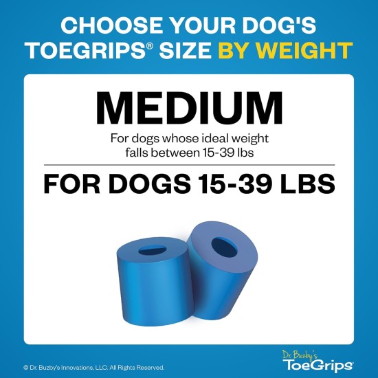 Dr Buzby's Large Toe Grips for Dogs - Instant Traction on Wood/Hardwood Floors - Non-Slip Relief for Dogs - Dog Grippers for Older Dogs - Stops Slipping Instantly - Rubber Nails for Dogs Dr Buzby's Large Toe Grips for Dogs - Instant Traction on Wood/Hardwood Floors - Non-Slip Relief for Dogs - Dog Grippers for Older Dogs - Stops Slipping Instantly - Rubber Nails for Dogs