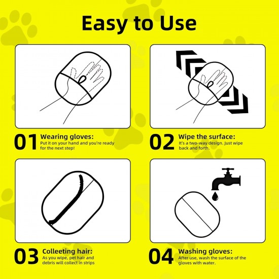 Dreaku Fur Magnet Glove, Antistatic Fur Magnetic Glove, Reusable, Thick, Double-Sided Paw Moon Brush for Sofas, Cleaning, Removing Hair and Care, Hair Removal (Pack of 1) Dreaku Fur Magnet Glove, Antistatic Fur Magnetic Glove, Reusable, Thick, Double-Sided Paw Moon Brush for Sofas, Cleaning, Removing Hair and Care, Hair Removal (Pack of 1)