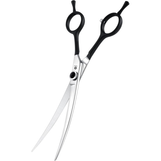 Dream Reach 6.5 Inch Professional Curved Dog Scissors Fur Scissors with Ergonomic Handle 440C Stainless Steel Safety Fur Scissors for Dogs Cats Cutting Black Dream Reach 6.5 Inch Professional Curved Dog Scissors Fur Scissors with Ergonomic Handle 440C Stainless Steel Safety Fur Scissors for Dogs Cats Cutting Black