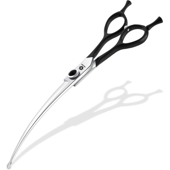Dream Reach 6.5 Inch Professional Curved Dog Scissors Fur Scissors with Ergonomic Handle 440C Stainless Steel Safety Fur Scissors for Dogs Cats Cutting Black Dream Reach 6.5 Inch Professional Curved Dog Scissors Fur Scissors with Ergonomic Handle 440C Stainless Steel Safety Fur Scissors for Dogs Cats Cutting Black
