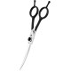 Dream Reach 6.5 Inch Professional Curved Dog Scissors Fur Scissors with Ergonomic Handle 440C Stainless Steel Safety Fur Scissors for Dogs Cats Cutting Black Dream Reach 6.5 Inch Professional Curved Dog Scissors Fur Scissors with Ergonomic Handle 440C Stainless Steel Safety Fur Scissors for Dogs Cats Cutting Black