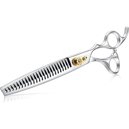 Dream Reach 8 Inch Dog Scissors Curved Fur Scissors - Dog Scissors with Ergonomic Handle, 440C Stainless Steel Fur Scissors for Dogs Cats Cutting, Professional Dog Hair Scissors with Adjustable Screw Dream Reach 8 Inch Dog Scissors Curved Fur Scissors - Dog Scissors with Ergonomic Handle, 440C Stainless Steel Fur Scissors for Dogs Cats Cutting, Professional Dog Hair Scissors with Adjustable Screw