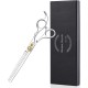Dream Reach Professional Dog Scissors Curved Dog Grooming Scissors Pet Care Curved Scissors Made of 440C Japanese Stainless Steel Grooming for Dogs Cats (7 Inch Curved Scissors) Dream Reach Professional Dog Scissors Curved Dog Grooming Scissors Pet Care Curved Scissors Made of 440C Japanese Stainless Steel Grooming for Dogs Cats (7 Inch Curved Scissors)