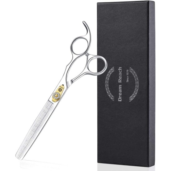 Dream Reach Professional Dog Scissors Curved Dog Grooming Scissors Pet Care Curved Scissors Made of 440C Japanese Stainless Steel Grooming for Dogs Cats (7 Inch Curved Scissors) Dream Reach Professional Dog Scissors Curved Dog Grooming Scissors Pet Care Curved Scissors Made of 440C Japanese Stainless Steel Grooming for Dogs Cats (7 Inch Curved Scissors)