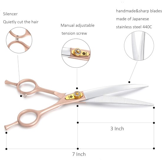 Dream Reach Professional Japan 440C Pet Grooming Scissors 7inch (17.8 cm) and Set Dream Reach Professional Japan 440C Pet Grooming Scissors 7inch (17.8 cm) and Set
