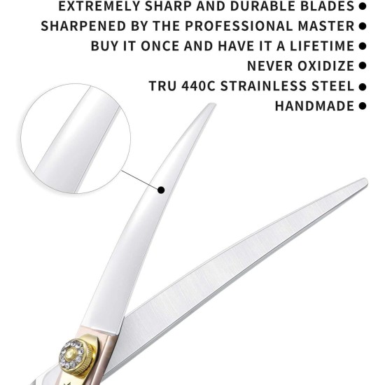 Dream Reach Professional Japan 440C Pet Grooming Scissors 7inch (17.8 cm) and Set Dream Reach Professional Japan 440C Pet Grooming Scissors 7inch (17.8 cm) and Set