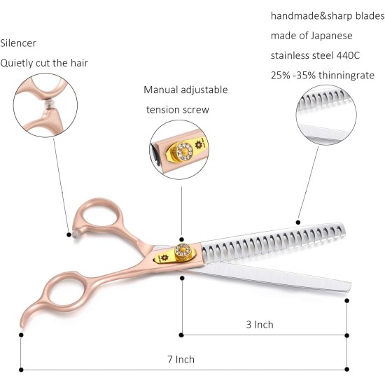 Dream Reach Professional Japan 440C Pet Grooming Scissors 7inch (17.8 cm) and Set Dream Reach Professional Japan 440C Pet Grooming Scissors 7inch (17.8 cm) and Set
