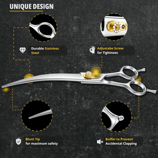Dream Reach Thinning Scissors 8 Inch Dog Scissors with Ergonomic Handle, 440C Stainless Steel Fur Scissors, 75% Thinning Rate, Professional Dog Hair Scissors with Adjustable Screw 25 Teeth Dream Reach Thinning Scissors 8 Inch Dog Scissors with Ergonomic Handle, 440C Stainless Steel Fur Scissors, 75% Thinning Rate, Professional Dog Hair Scissors with Adjustable Screw 25 Teeth