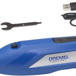 Dremel 7350 PET Claw Care with 3.6 V Battery Rotary Tool, Easy to Use, Lightweight Claw Grinder with 2 Sanding Accessories, 1 Protective Cover and 1 USB Cable, Suitable for Dogs and Cats Dremel 7350 PET Claw Care with 3.6 V Battery Rotary Tool, Easy to Use, Lightweight Claw Grinder with 2 Sanding Accessories, 1 Protective Cover and 1 USB Cable, Suitable for Dogs and Cats