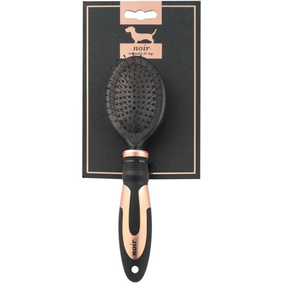 Ebi Grooming Brush with Metal Pins, 22 x 6 cm, Black