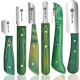 FLAMIA & JABZ FJ Professional Wire Stripping Knife Set (6 Piece Set) for Dogs and Pets Wooden Handle with Stainless Steel Blade (Right-Handed Use)(Green) FLAMIA & JABZ FJ Professional Wire Stripping Knife Set (6 Piece Set) for Dogs and Pets Wooden Handle with Stainless Steel Blade (Right-Handed Use)(Green)