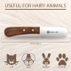FLAMIA & JABZ Professional Dog Grooming Hand Stripping Knife, Wire Stripping Knife, Red Meranti Wood Handle, Non-Slip Handle with Stainless Steel Blade (3 Pieces, Right Hand) FLAMIA & JABZ Professional Dog Grooming Hand Stripping Knife, Wire Stripping Knife, Red Meranti Wood Handle, Non-Slip Handle with Stainless Steel Blade (3 Pieces, Right Hand)