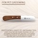 FLAMIA & JABZ Professional Dog Grooming Hand Stripping Knife, Wire Stripping Knife, Red Meranti Wood Handle, Non-Slip Handle with Stainless Steel Blade (3 Pieces, Right Hand) FLAMIA & JABZ Professional Dog Grooming Hand Stripping Knife, Wire Stripping Knife, Red Meranti Wood Handle, Non-Slip Handle with Stainless Steel Blade (3 Pieces, Right Hand)