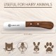 FLAMIA & JABZ Professional Dog Grooming Hand Stripping Knife, Wire Stripping Knife, Red Meranti Wood Handle, Non-Slip Handle with Stainless Steel Blade (3 Pieces, Right Hand) FLAMIA & JABZ Professional Dog Grooming Hand Stripping Knife, Wire Stripping Knife, Red Meranti Wood Handle, Non-Slip Handle with Stainless Steel Blade (3 Pieces, Right Hand)