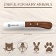 FLAMIA & JABZ Professional Dog Grooming Hand Stripping Knife, Wire Stripping Knife, Red Meranti Wood Handle, Non-Slip Handle with Stainless Steel Blade (3 Pieces, Right Hand) FLAMIA & JABZ Professional Dog Grooming Hand Stripping Knife, Wire Stripping Knife, Red Meranti Wood Handle, Non-Slip Handle with Stainless Steel Blade (3 Pieces, Right Hand)