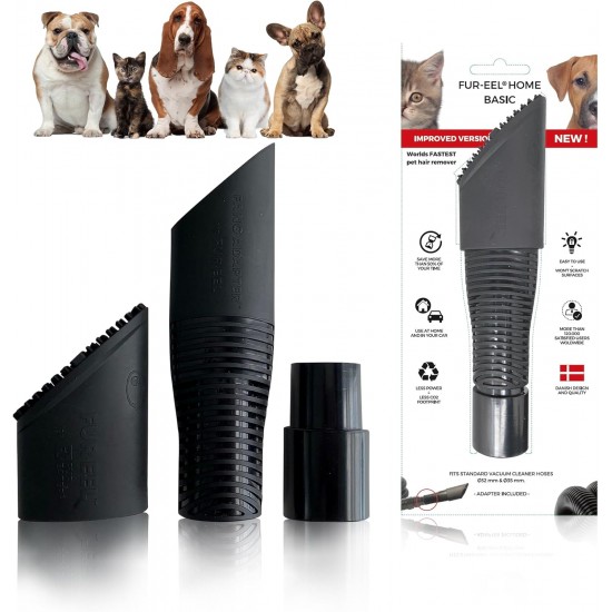 FUR-EEL Pet Hair Remover Attachment for Vacuum Cleaner, Removes Cat & Dog Hair, Sand & Lint, Universal Suitable for 32 & 35 mm, for Car, Upholstery & Home, Scratch-Free & Effective FUR-EEL Pet Hair Remover Attachment for Vacuum Cleaner, Removes Cat & Dog Hair, Sand & Lint, Universal Suitable for 32 & 35 mm, for Car, Upholstery & Home, Scratch-Free & Effective