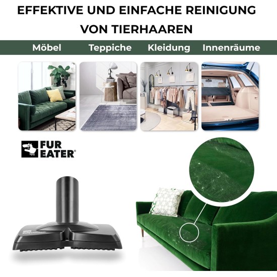 FUR-EEL Vacuum Cleaner Attachment for Pet Hair, Pet Hair Remover, Cats & Dogs, Removes Hair from Pets, Sand, Lint, Cat Hair Remover, Dog Hair Remover, for Home and Car FUR-EEL Vacuum Cleaner Attachment for Pet Hair, Pet Hair Remover, Cats & Dogs, Removes Hair from Pets, Sand, Lint, Cat Hair Remover, Dog Hair Remover, for Home and Car