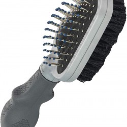 FURminator Double Brush for Dogs and Cats - Grooming 2-in-1 Brush for Removing Tangles, Loose Hair and Dirt, Grey FURminator Double Brush for Dogs and Cats - Grooming 2-in-1 Brush for Removing Tangles, Loose Hair and Dirt, Grey