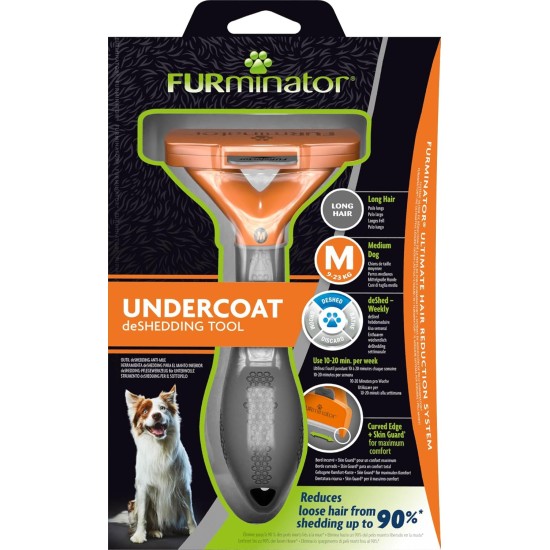 FURminator de-shedding-Tool Dog Brush Size M for Medium Dogs for Removing Undercoat FURminator de-shedding-Tool Dog Brush Size M for Medium Dogs for Removing Undercoat