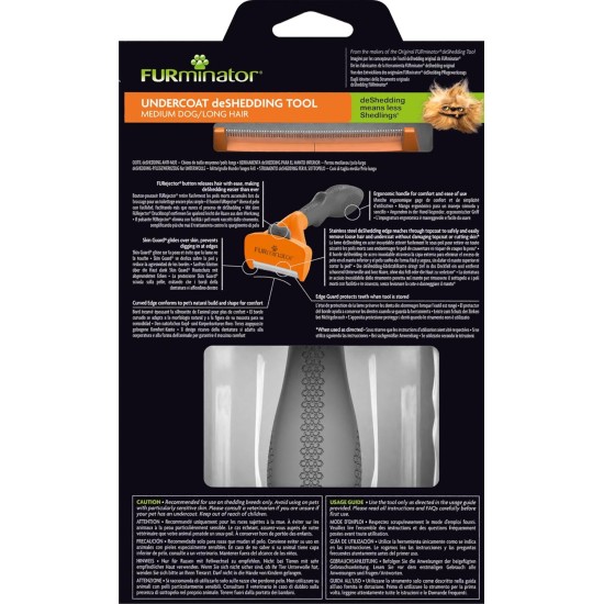 FURminator de-shedding-Tool Dog Brush Size M for Medium Dogs for Removing Undercoat FURminator de-shedding-Tool Dog Brush Size M for Medium Dogs for Removing Undercoat
