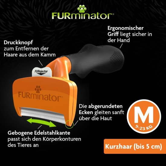 FURminator de-shedding-Tool Dog Brush Size M for Medium Dogs for Removing Undercoat FURminator de-shedding-Tool Dog Brush Size M for Medium Dogs for Removing Undercoat