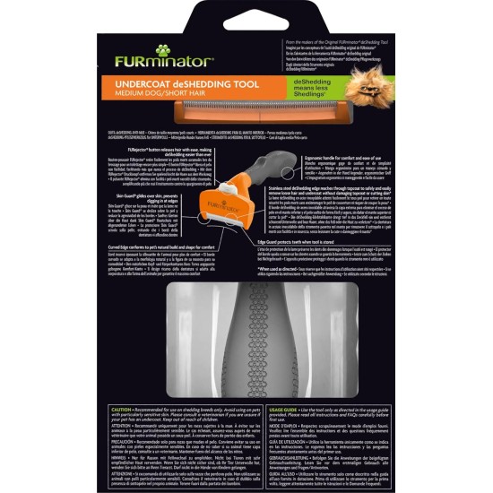 FURminator de-shedding-Tool Dog Brush Size M for Medium Dogs for Removing Undercoat FURminator de-shedding-Tool Dog Brush Size M for Medium Dogs for Removing Undercoat