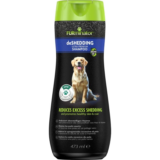 FURminator deShedding Dog Shampoo - Premium Shampoo for Dogs Effectively Removes Loose Hair, 473 ml