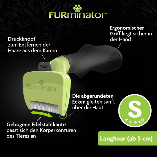 FURminator deShedding Tool Dog Size S - Dog Brush for Small Dogs for Removing Undercoat FURminator deShedding Tool Dog Size S - Dog Brush for Small Dogs for Removing Undercoat