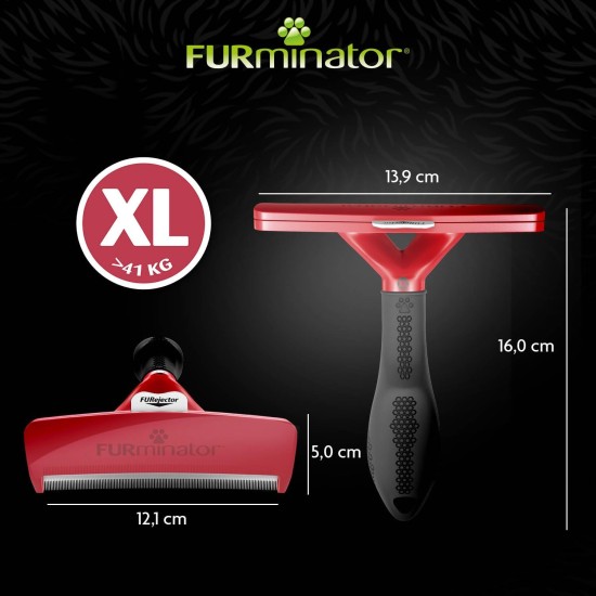FURminator deShedding-Tool Dog Size XL Long Hair - Dog Brush for Very Large Dogs to Remove Undercoat - Improved Design FURminator deShedding-Tool Dog Size XL Long Hair - Dog Brush for Very Large Dogs to Remove Undercoat - Improved Design