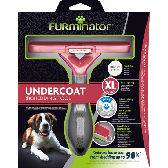 FURminator deShedding-Tool Dog Size XL Long Hair - Dog Brush for Very Large Dogs to Remove Undercoat - Improved Design FURminator deShedding-Tool Dog Size XL Long Hair - Dog Brush for Very Large Dogs to Remove Undercoat - Improved Design